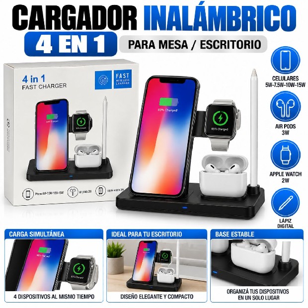 &ua CARGADOR CELULAR BASE INALAMBRICA (1305)